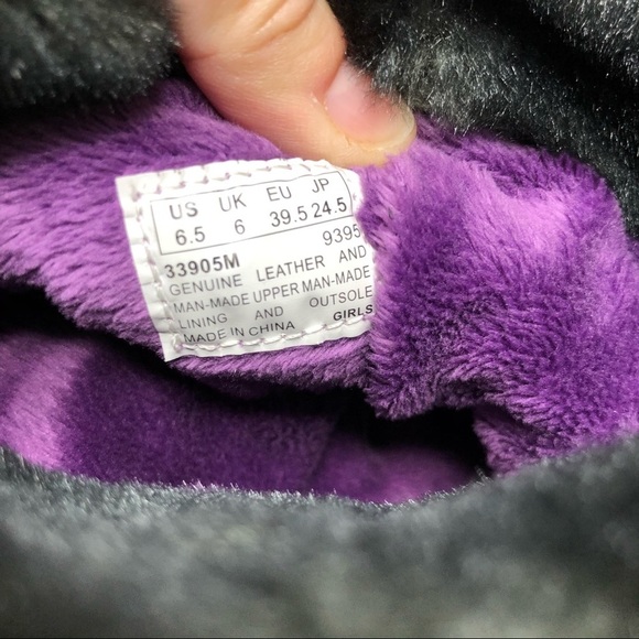 Timberland Suede Hollyberry Pull-On Winter Boot Faux Fur Trim Black 6.5 - Picture 8 of 8